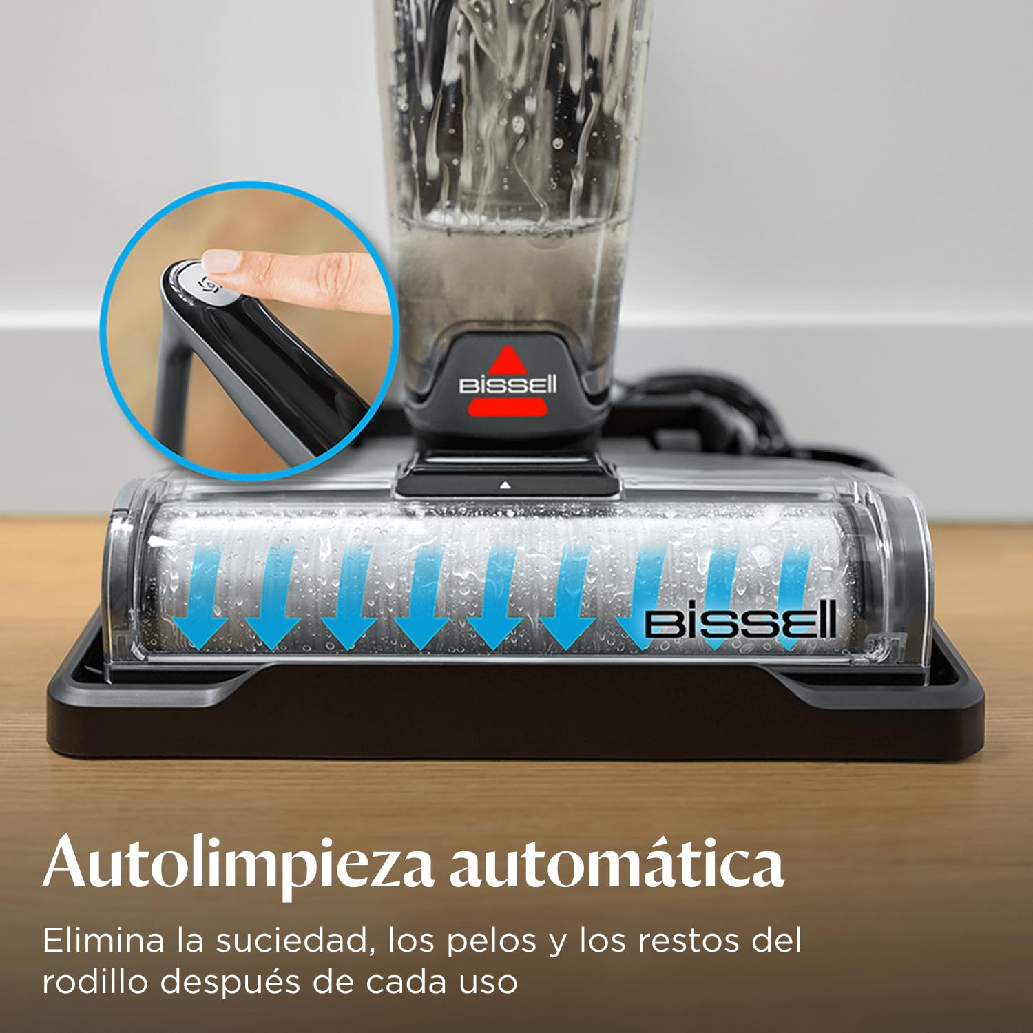 Bissell CrossWave OmniForce, Aspiradora de Mano Sin Cable, Aspirado y Mopa al Mismo Tiempo o Solo Modo Aspirado, Escoba Vertical Potente, Vacuum Cleaner de Agua, 240m² Limpieza Multisuperficie, 3912N