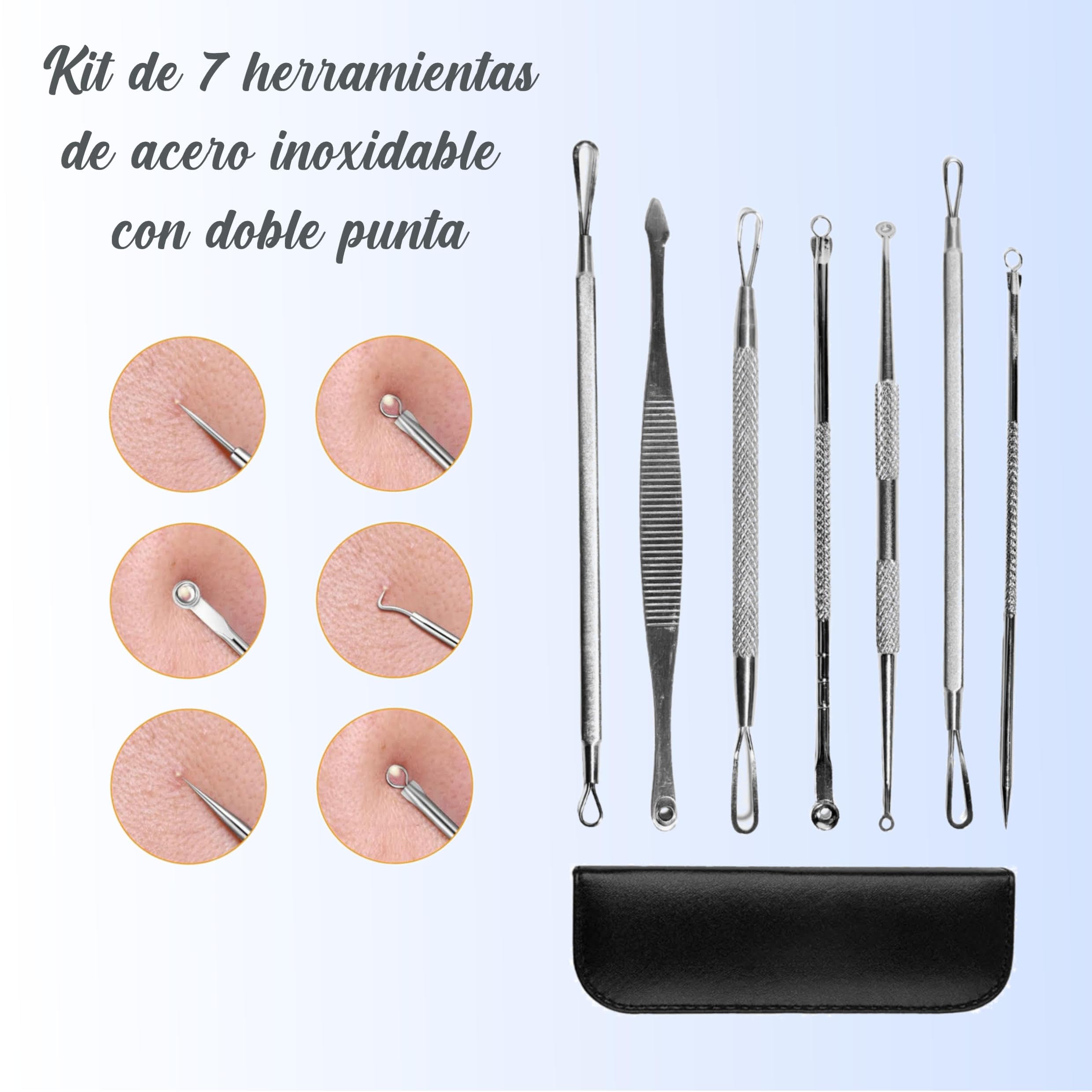 Kit di pulizia facciale 3 in 1, aspiratore per punti neri con 4 testine, spazzola elettrica per la pulizia dei pori con 4 spazzole, strumenti per rimuovere brufoli e acne