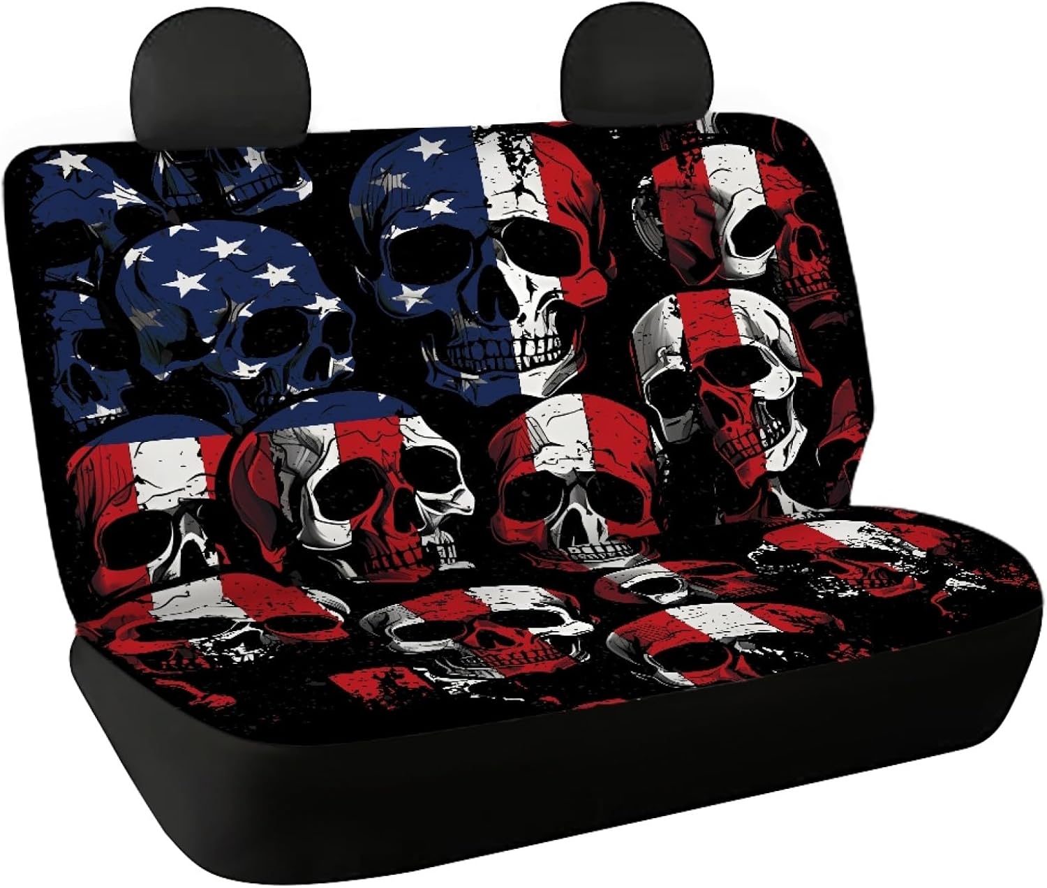 AFPANQZ America Flag with Eagle Back Seat Cover Set Car Cool Interior Decoration Backseat Protective Cover Non-Slip Protector Auto Cushion Covers