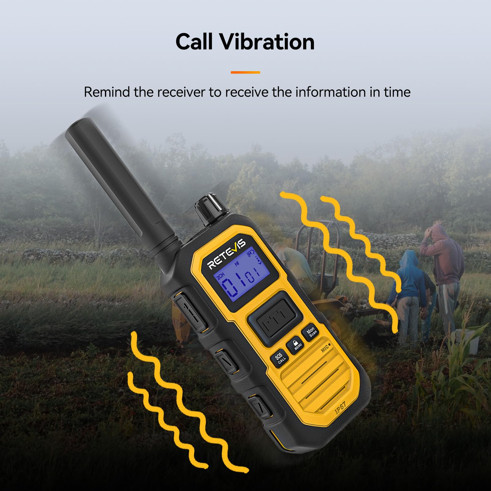 Retevis RB648Plus Talkie Walkie, Radio Bidirectionnelle Étanche IP67