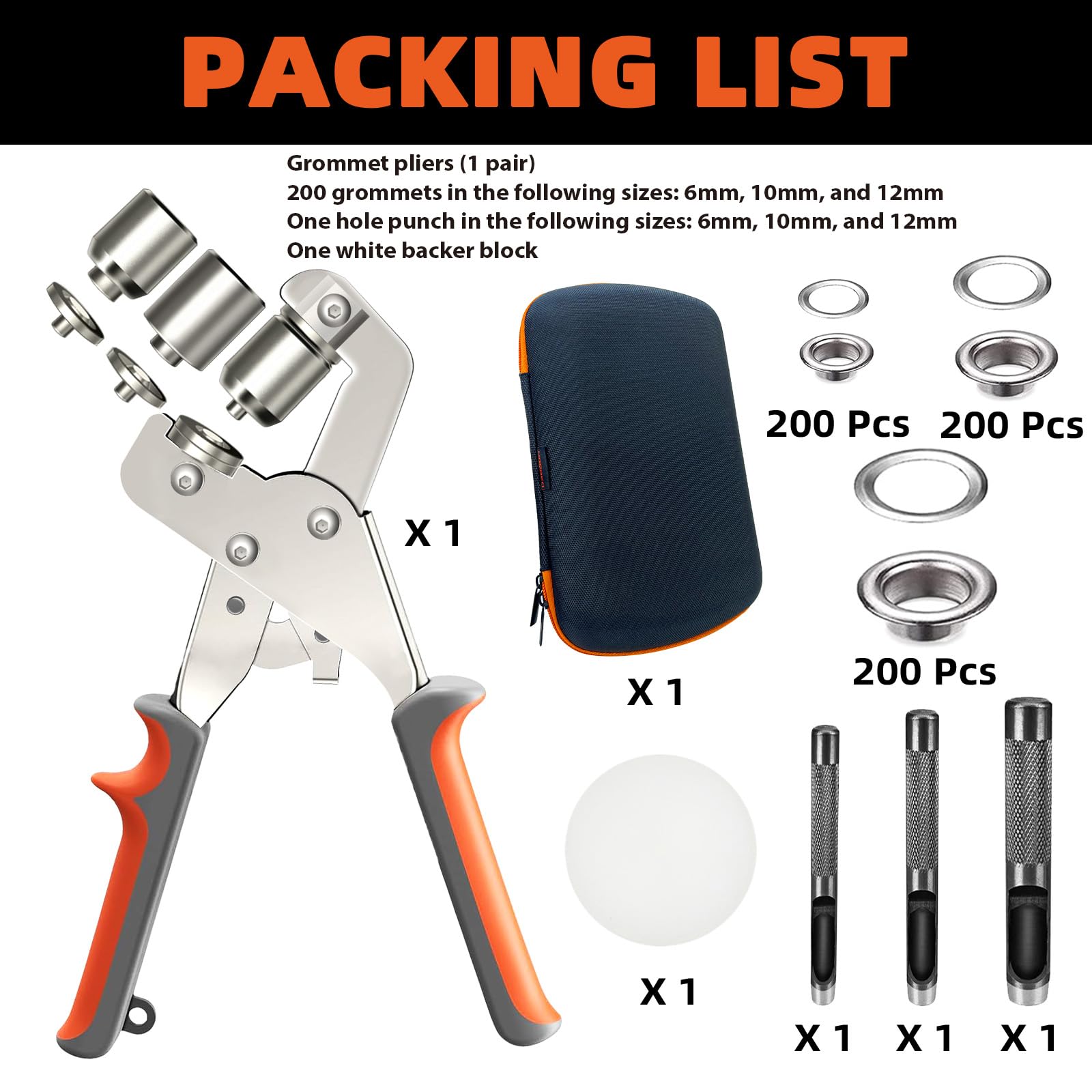 HAPDEN Grommet Tool Kit - Durable & Easy to Use -2 HAPDEN Grommet Tool Kit - Durable & Easy to Use -2