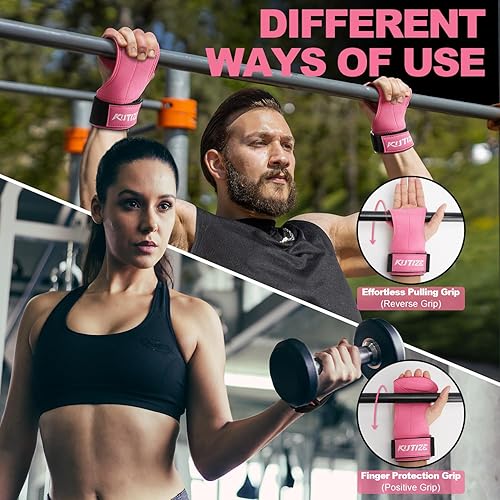 Miniatura 2 de Lifting Straps, Weight Lifting Wrist Wraps for Weightlifting, Heavy Powerlifting, Deadlifts, Rows, Pull Ups, Adjustable Neoprene Padded Gym Workout