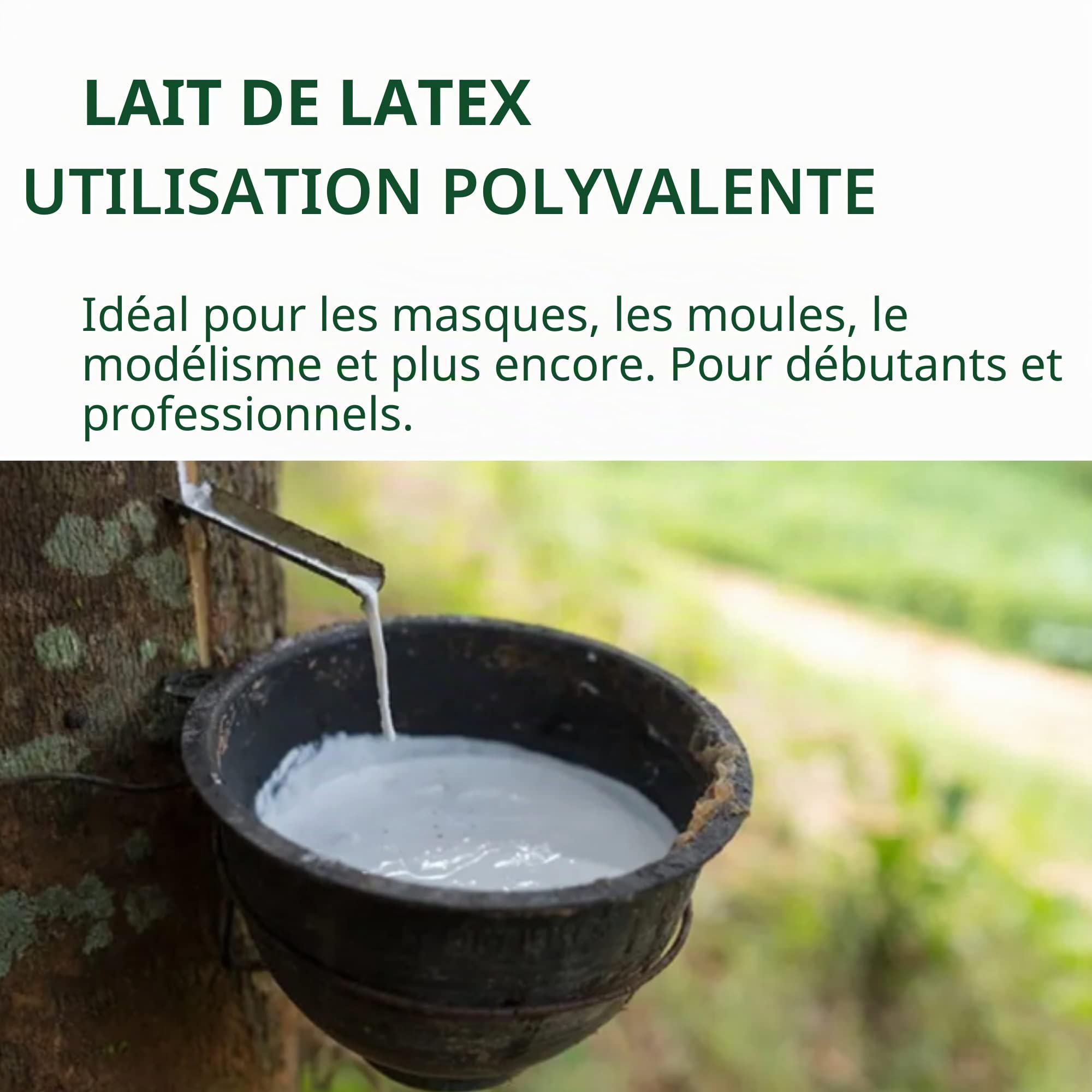 Natursache Lait de latex, bidon de 5 l, latex liquide adapté pour la fabrication de masques, le maquillage, la construction de moules, les chaussettes