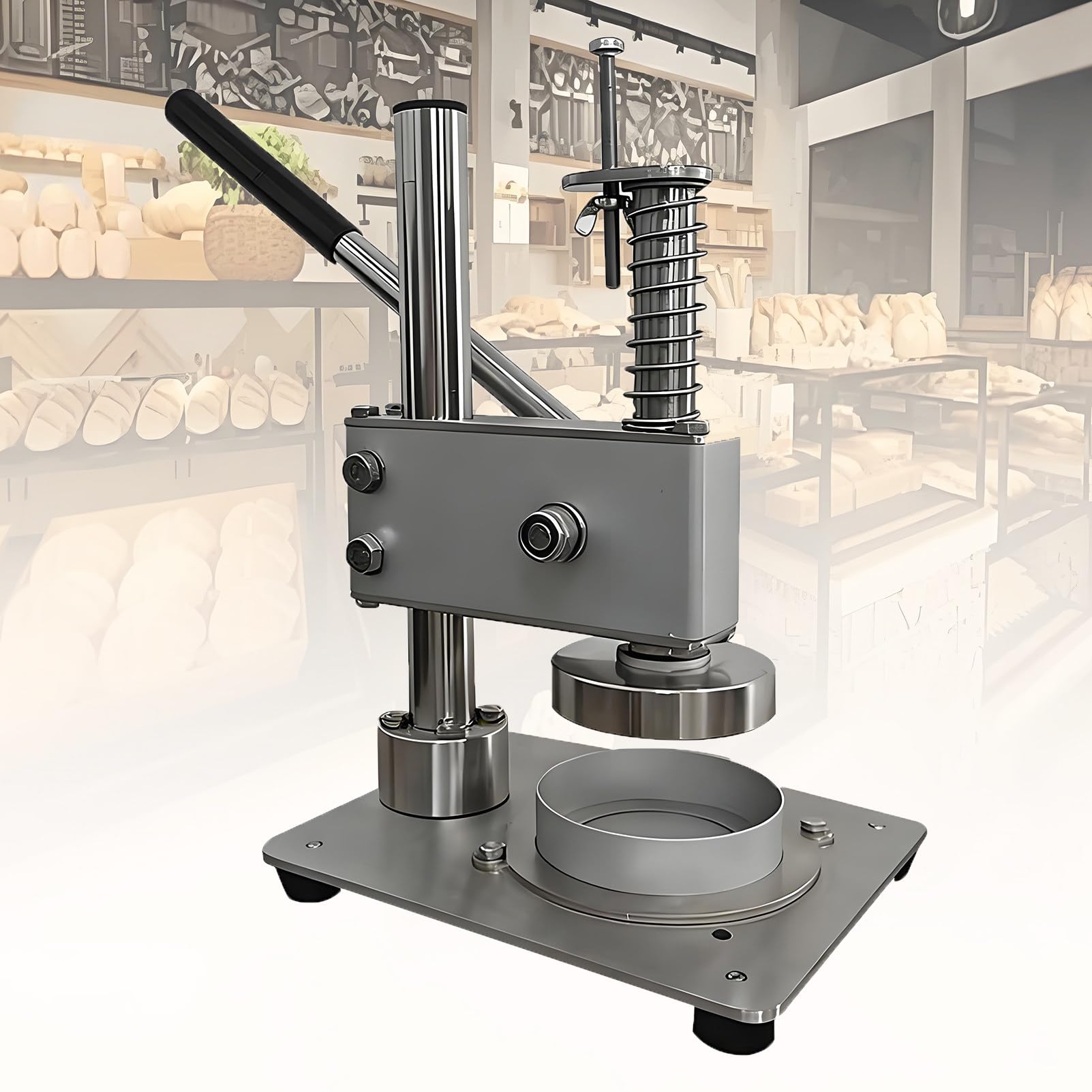 EpyGnom Professional Commercial Egg Tart Pressing Machine, Stainless Steel Manual Custard Tart Skin Shell Maker with Stable Base, Hand Pie Press for Baking Tarte Pie Waffle Shells 20