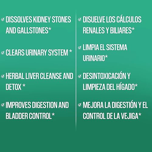 Miniatura 4 de Sanar Naturals Chanca Piedra, 90 cápsulas - Stone Breaker Extra Strength - Desintoxicación natural y disolvente de piedras