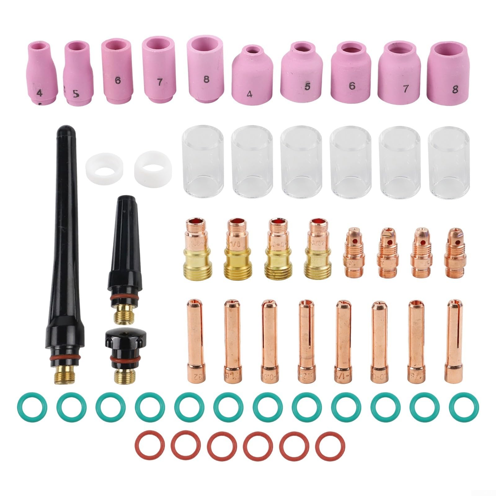 Kit lentille à gaz stubby #10 pour brûleur TIG et buses en céramique