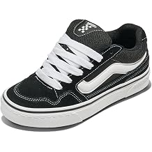 Vans Kids' Caldrone Shoe, Suede/Mesh Black/White, 4
