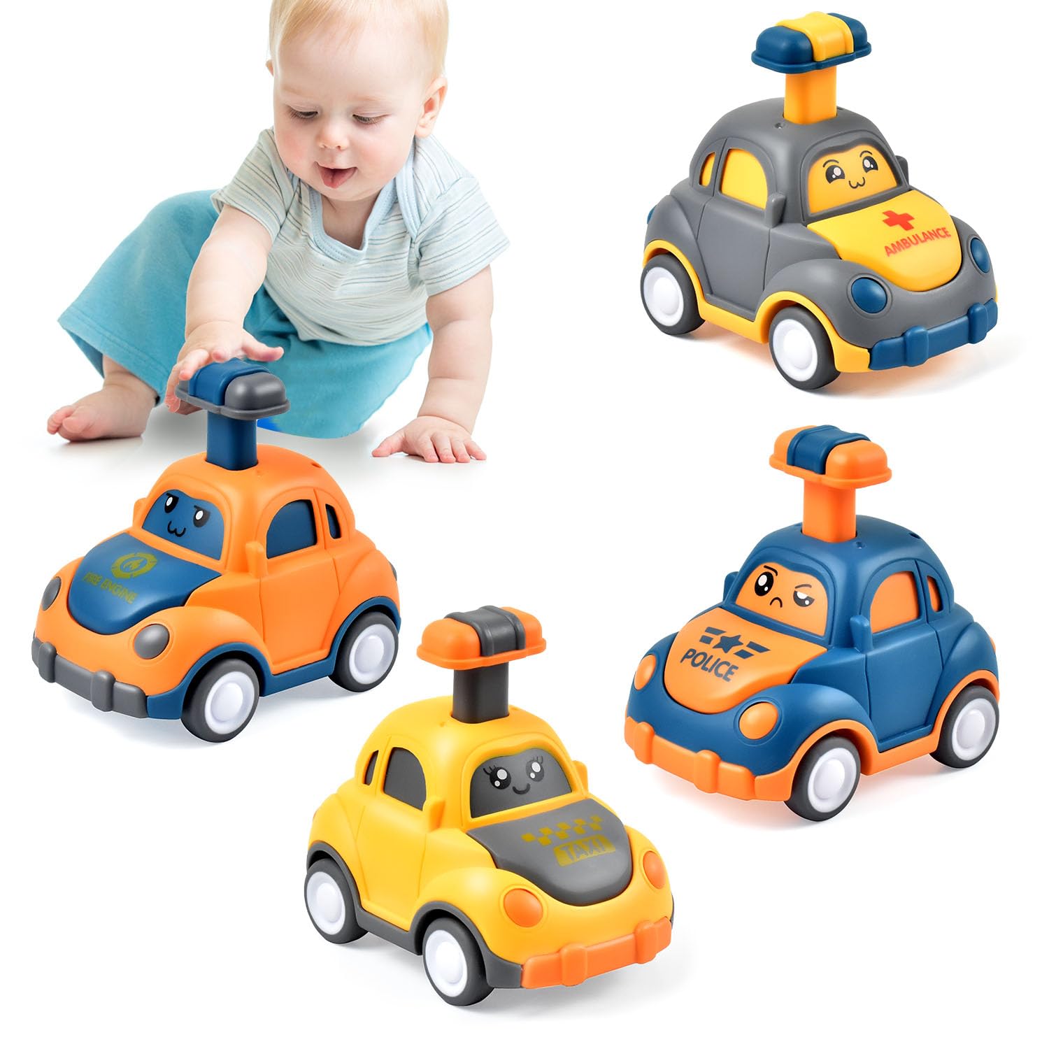 Car Toys for Toddlers 2 3 Year Old Boy Girl First Birthday Gifts for Toddler Toys Age 2 3 Year Old Boy Birthday Gift for Infant Toddlers