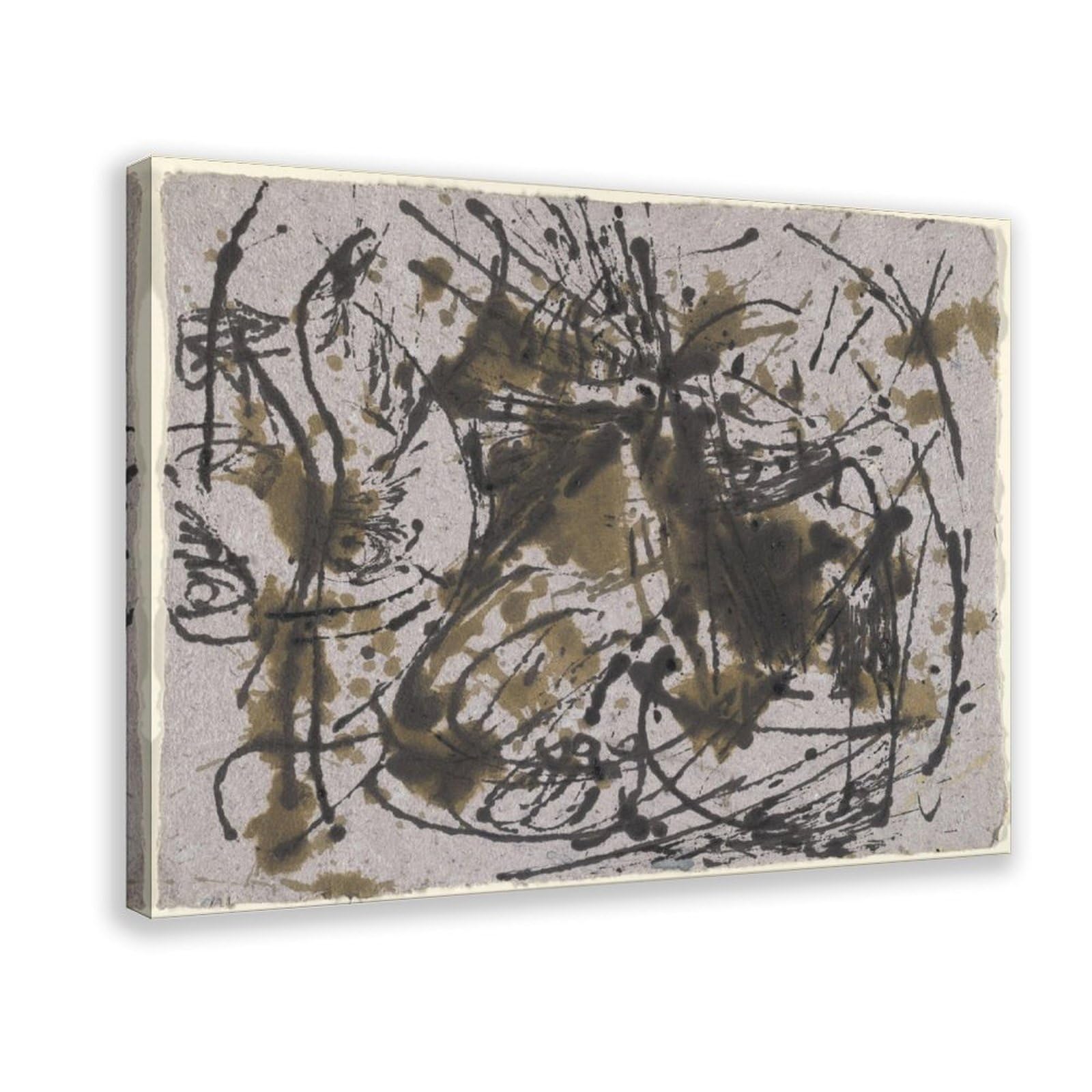 WCYB Untitled, 1952 by Jackson Pollock Posters Prints Canvas Deco Paintings Wall Art Frame 24" L X 36" W