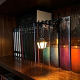 Library Lantern Decorative Bookshelf Lighting | Library Lantern Mini Bookshelf Lamp | Iron Table Desk Bookcase Lamps | Vintage Little Reading Book Led Nightlight | Unique Gift for Book Lovers, 3pcs - 5