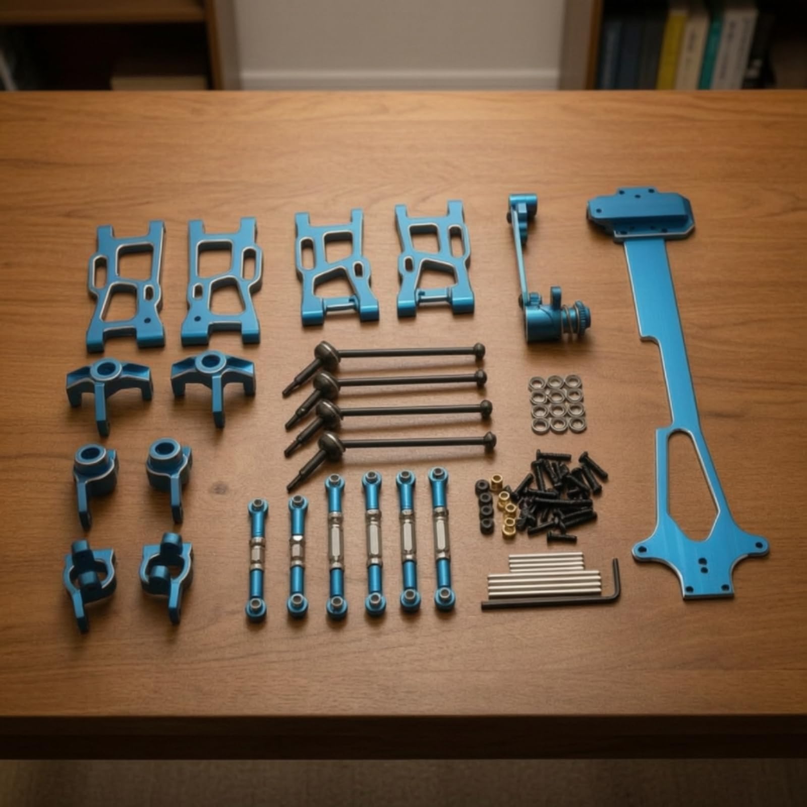 Kit di Aggiornamento in Metallo Ricambi Anodizzato per Modellisti, Hobbisti, Riparazione, Blu