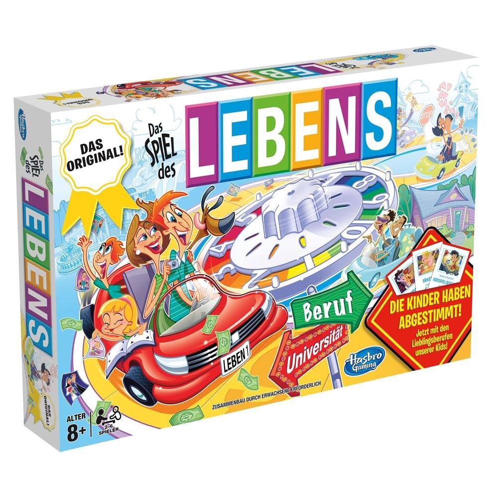 Hasbro - Das Spiel des Lebens, Klassiker unter den Familienspielen, ab 8 Jahren