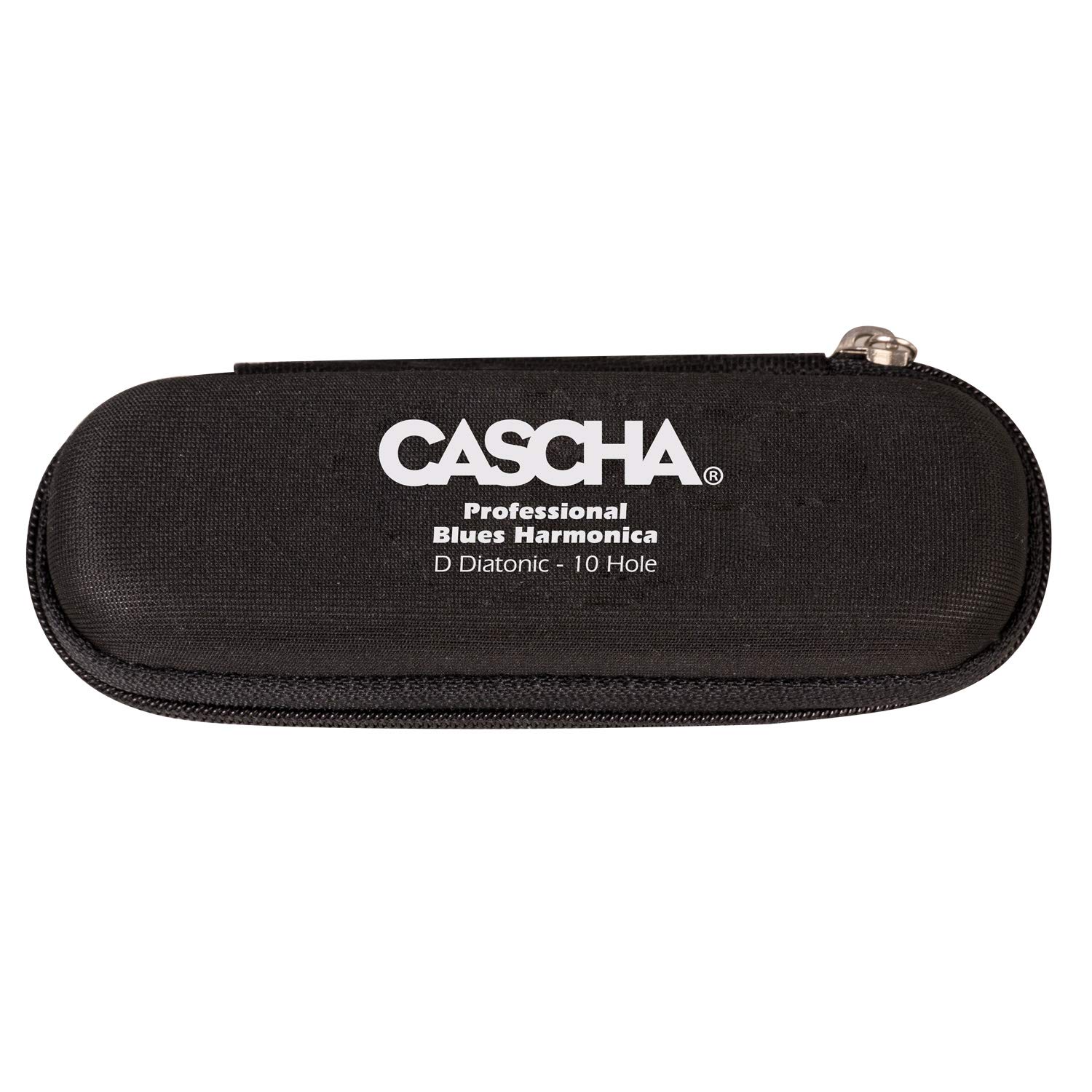 CASCHA Armónica Profesional, Re mayor Blues Armónica, armónica diatónica de 10 agujeros para principiantes y adultos con estuche suave y un paño para el cuidado.