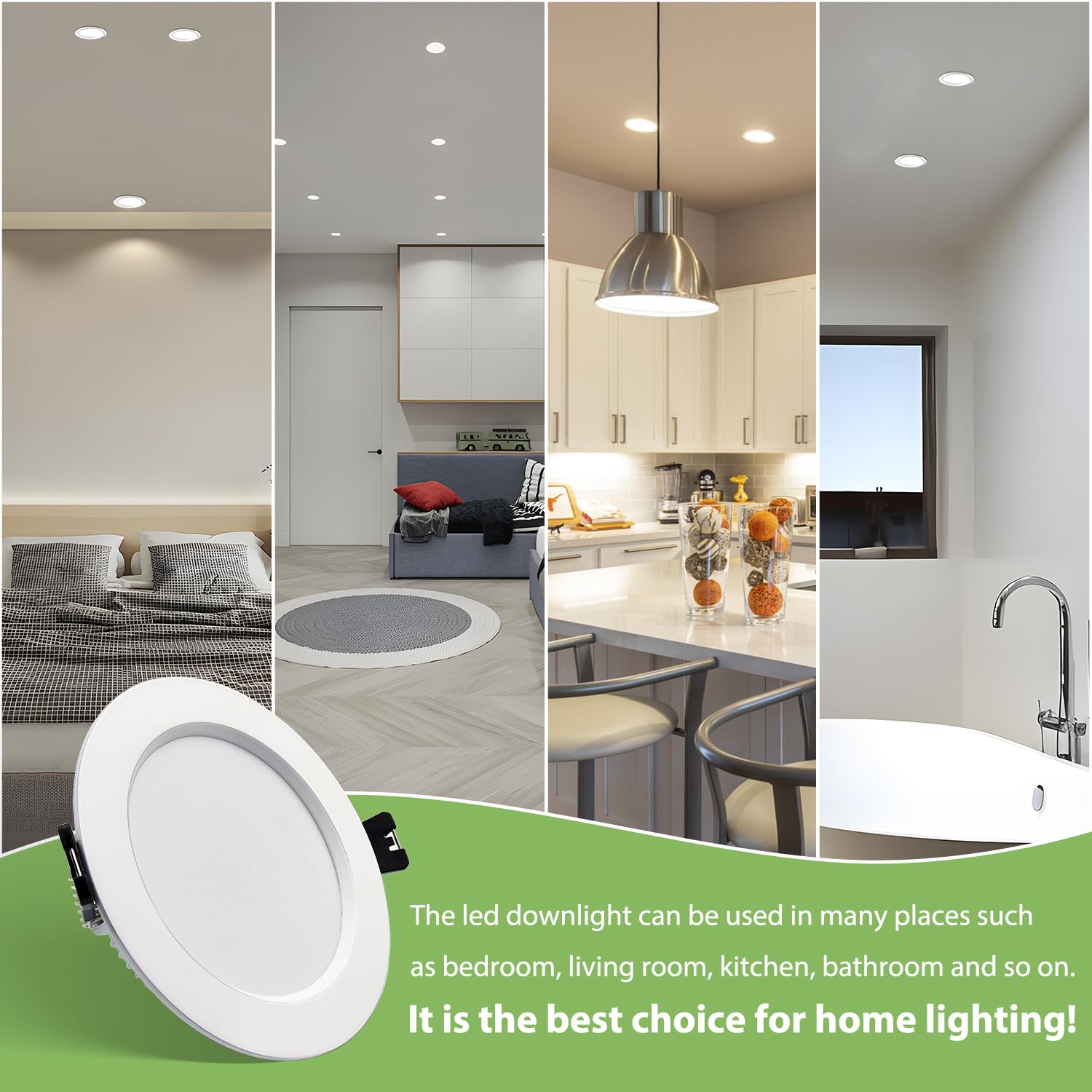 LED Einbaustrahler 230v 10W Ultra Flach Led Spots, Warmweiß 3000K Neutralweiß 4000K Kaltweiß Einbauleuchten, Ø90-100mm, Speicherfunktion, Deckenspots LED für Badezimmer Küche, 10er Set
