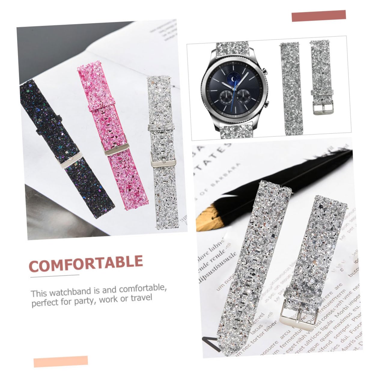 2 Piezas De Correa Para Relojes De Mujer Correa De Reloj De Repuesto a De De Cuero es Para Mujer es Para a De Antideslizante Cinturón