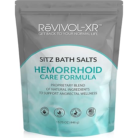 Natural Sitz Bath Salt With Essential Oils - 14.1 Oz Soaking Blend For Hemorrhoid & Postpartum Care