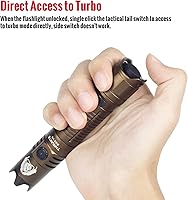 Vista 3 de ThruNite BSS V5 Linterna Black Scout Survival Edición Personalizada Max 2676 lúmenes USB C recargable EDC linternas (bronceado desierto, blanco frío)