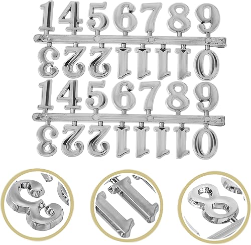 Miniatura 9 de 5sets números de reloj números decorativos para relojes de pared piezas de repuesto de plástico para decoración