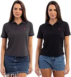 Kit 2 Camisa Polo Feminina em Piquet com Viscose Dry John Pull