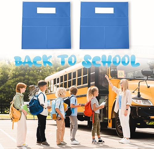 Miniatura 6 de Organizador colgante para silla de aula, bolsa de almacenamiento con bolsillo para asiento de estudiante, suministros escolares para niños, 10