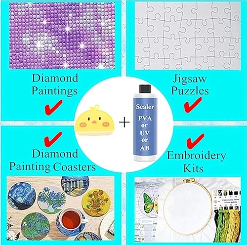 Miniatura 2 de NUFTVI Accesorios para herramientas de pintura de diamantes, aplicador de pincel, protección para tus kits de arte de diamantes y posavasos de arte