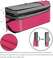 Vista 49 de BAGAIL 4 juegos/6 juegos/8 cubos de compresión para embalaje, accesorios de viaje, organizadores de embalaje expandibles (malla cuadrada, 06-beige)