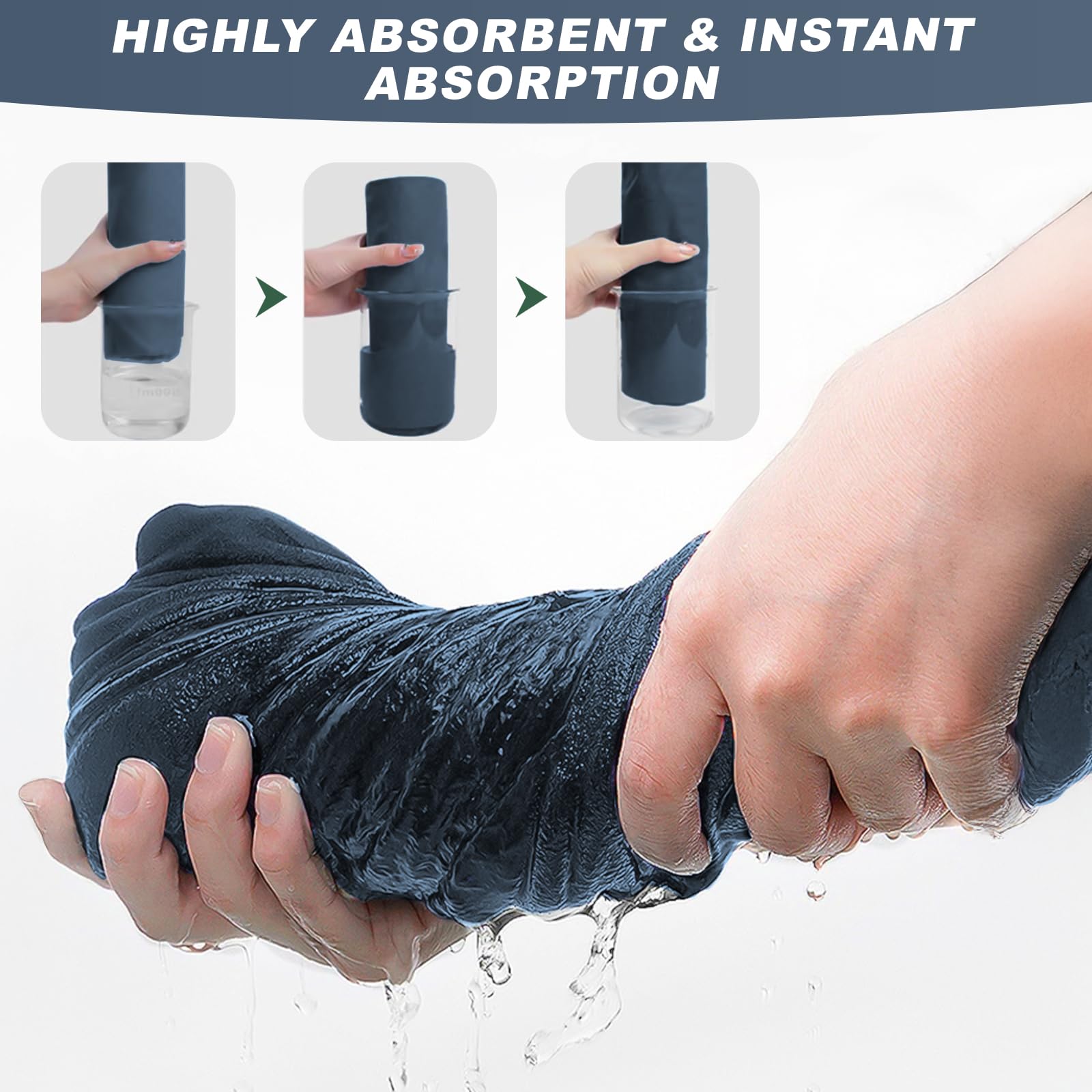 Set 4 Asciugamani Microfibra - Telo Mare 180x80 Cm + 2 Media + 1 Piccolo | Ultra Assorbente E Leggero Per Sport E Viaggi