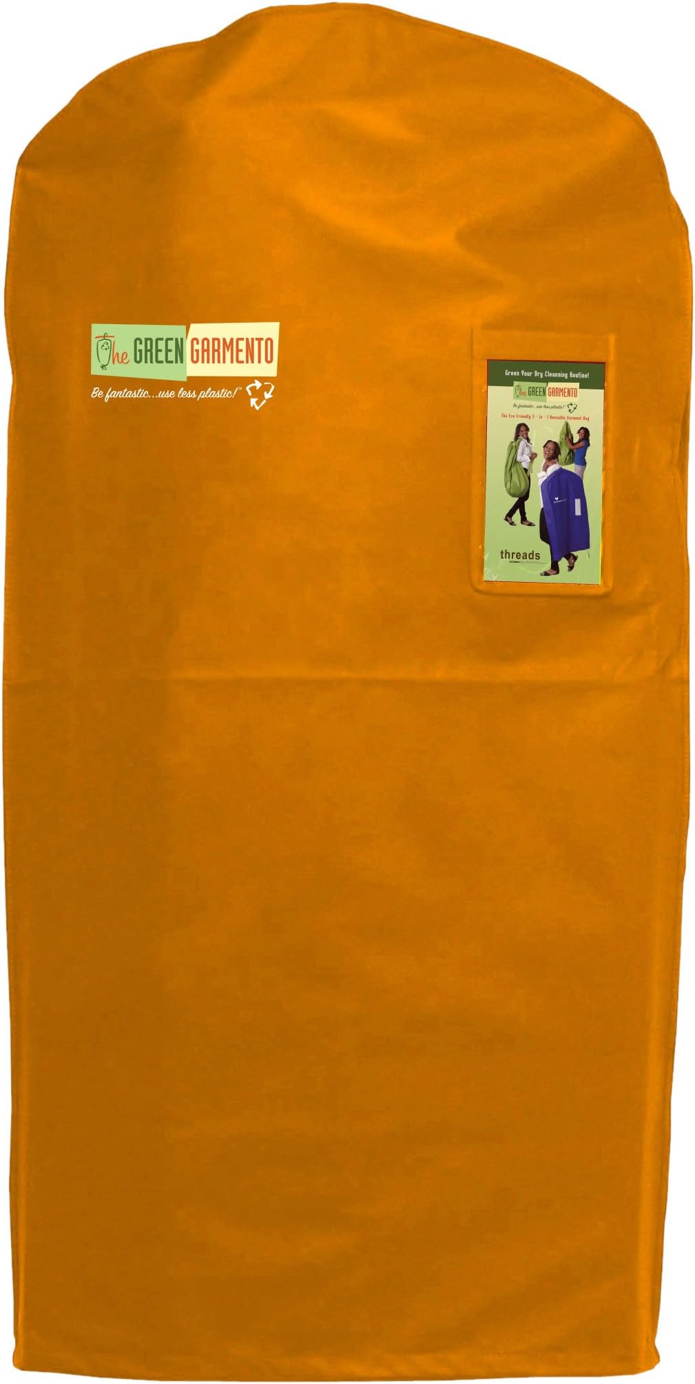The Green Garmento 48-Inch Signature 4-in-1 Reusable Bag, Orange Sunshine