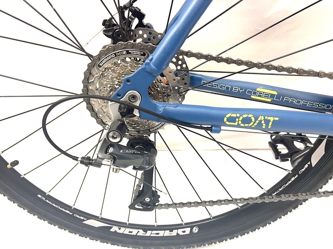 Corelli Goat 1.0 Gravel Bike, marco de aluminio, neumáticos de 700 x 35 c, cambio de 16 velocidades