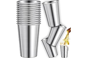 16 Pack Stainless Steel Cups, Your Trusty All-American Drinkware