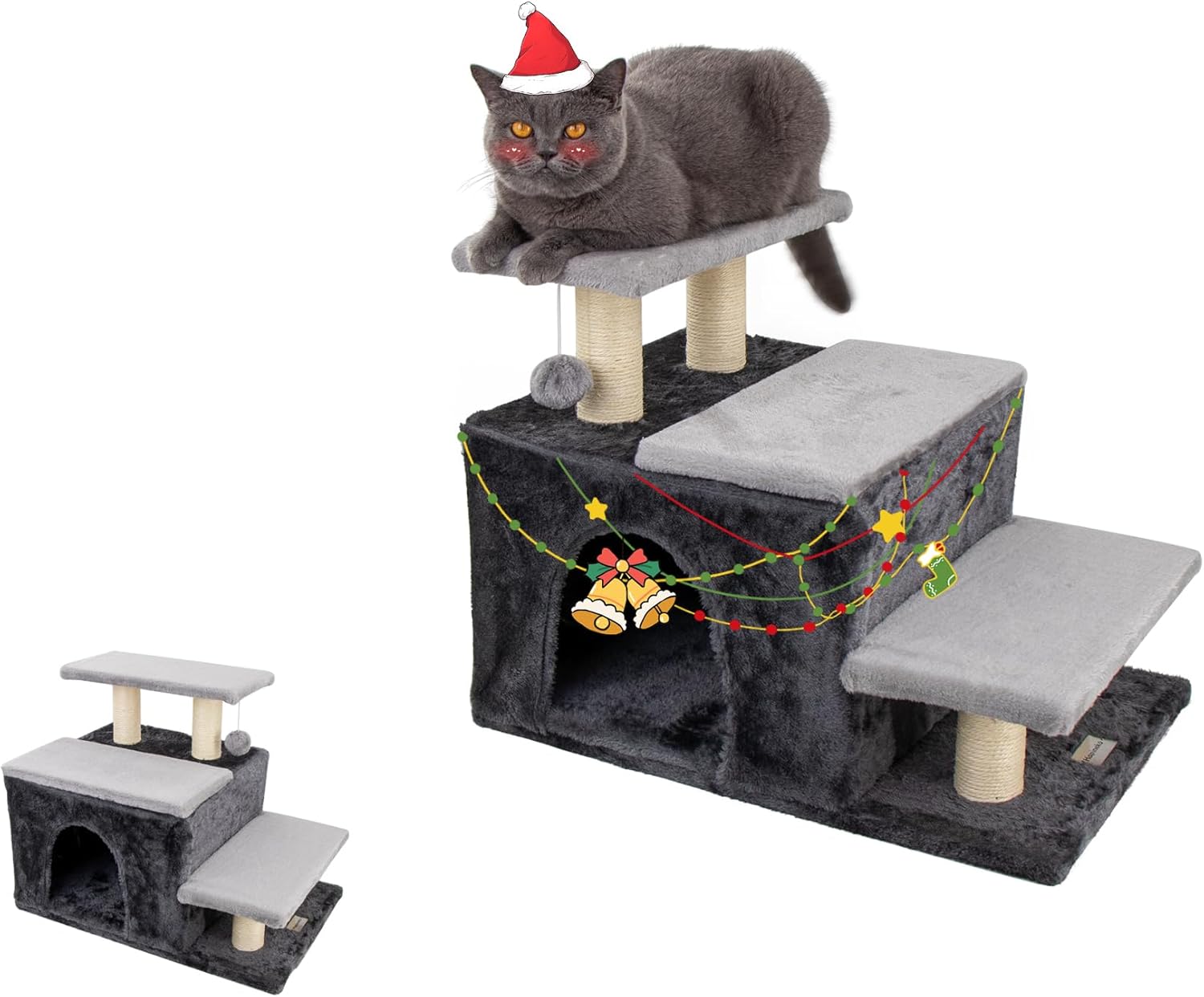 3-in-1 Pet Stairs for Cats for High Bed,... 3-in-1 Pet Stairs for Cats for High Bed,...