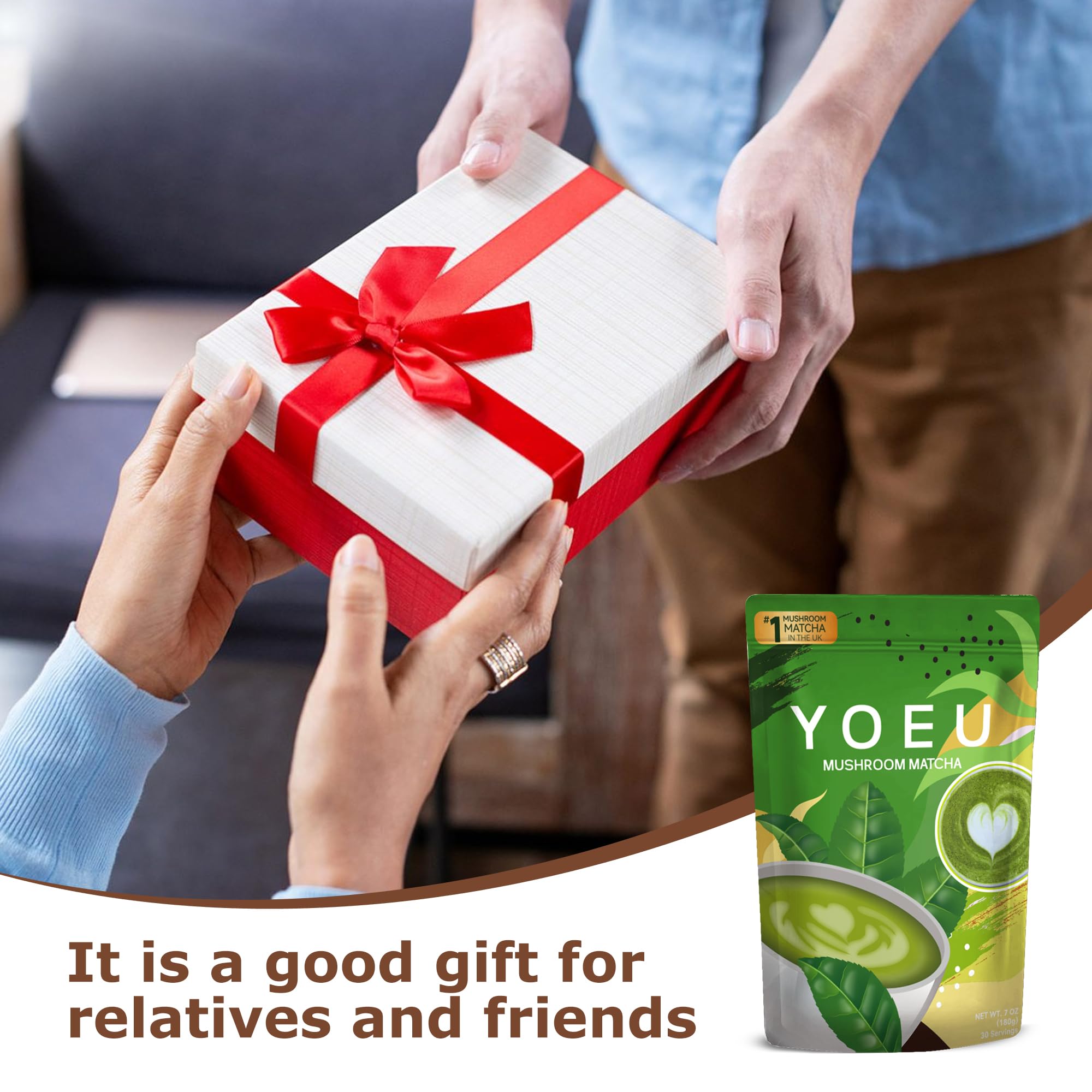 180g Organic Matcha Mushroom Powder Japanese Matcha 12 Natural Ingredients Instant Coffee Latte Powder Coffee Alternative — view 9