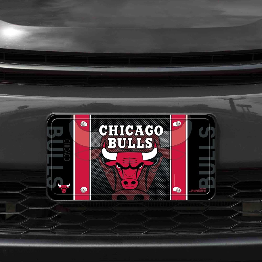 Rico Industries NBA Basketball Metal Auto Tag 6" x 12" - Great for Truck/Car/SUV