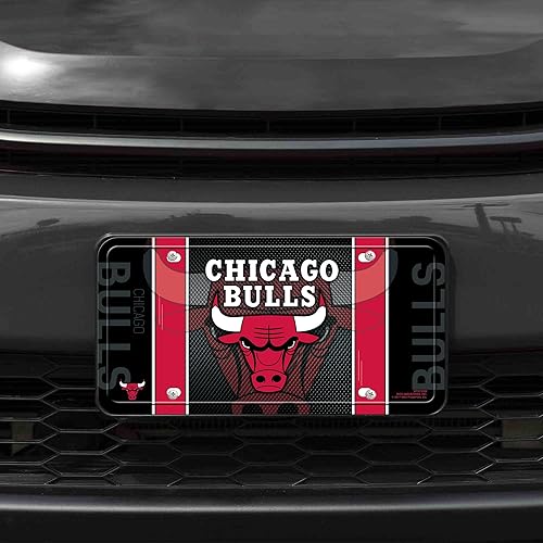 Miniatura 190 de Rico Industries Etiqueta de metal de baloncesto de la NBA de 6 x 12 pulgadas, ideal para camiones/coches/SUV