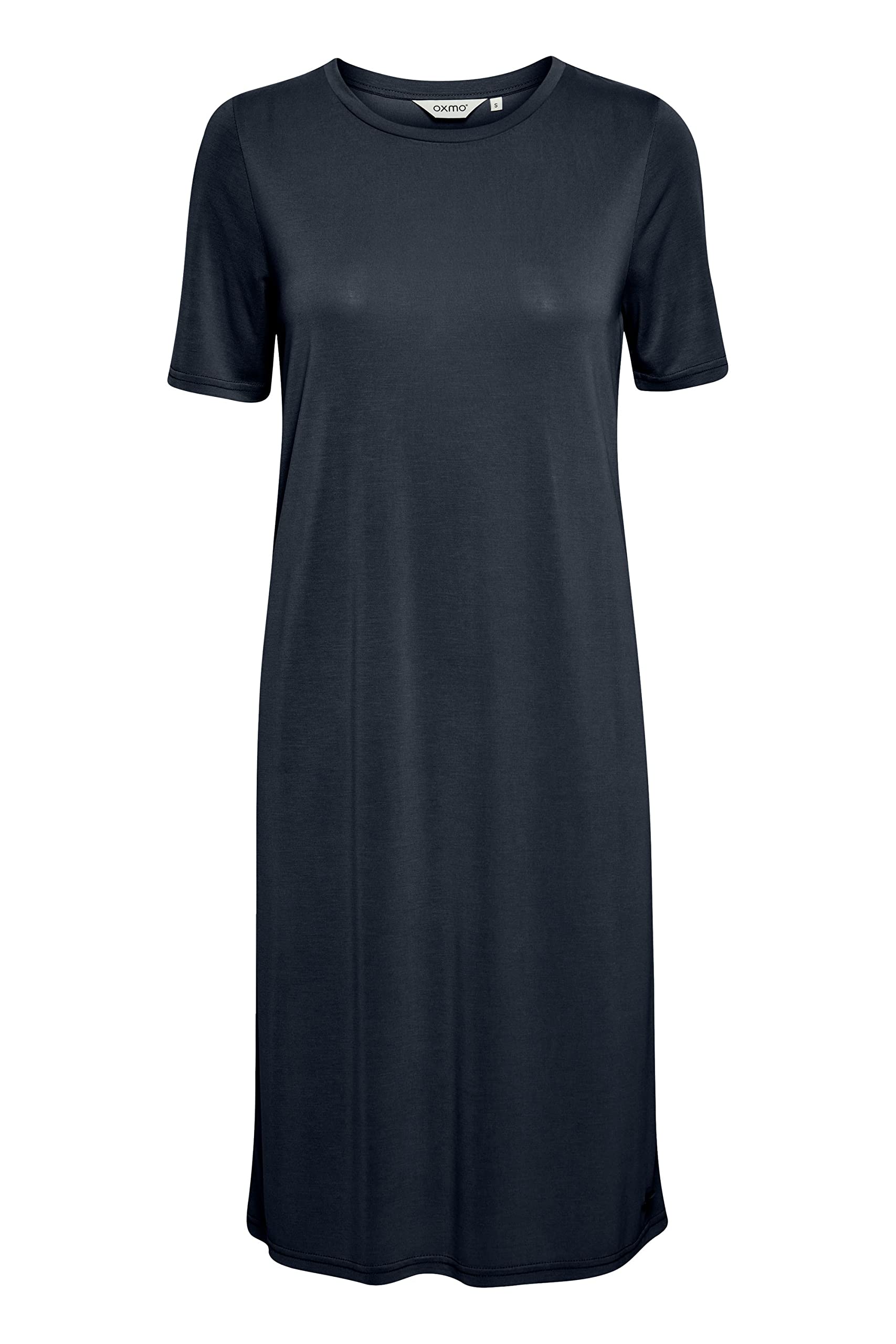 OXMO OXBrinja Damen Freizeitkleid Kleid T-Shirt-Kleid Midi mit kurzen Ärmeln