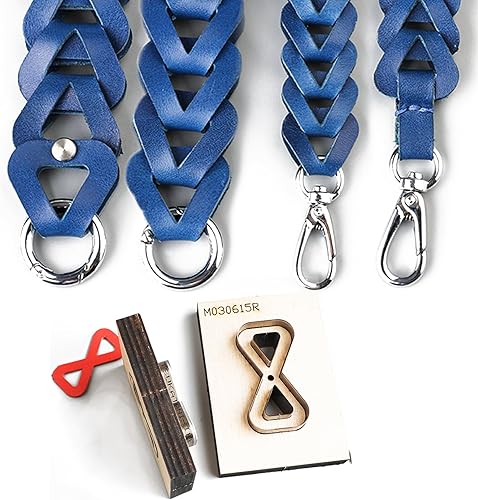 Miniatura 6 de Troqueles de corte de metal de cuero, troqueles de corte de correa de mochila, troqueles de corte de nudo de lazo a mano, molde troquelado de cuero