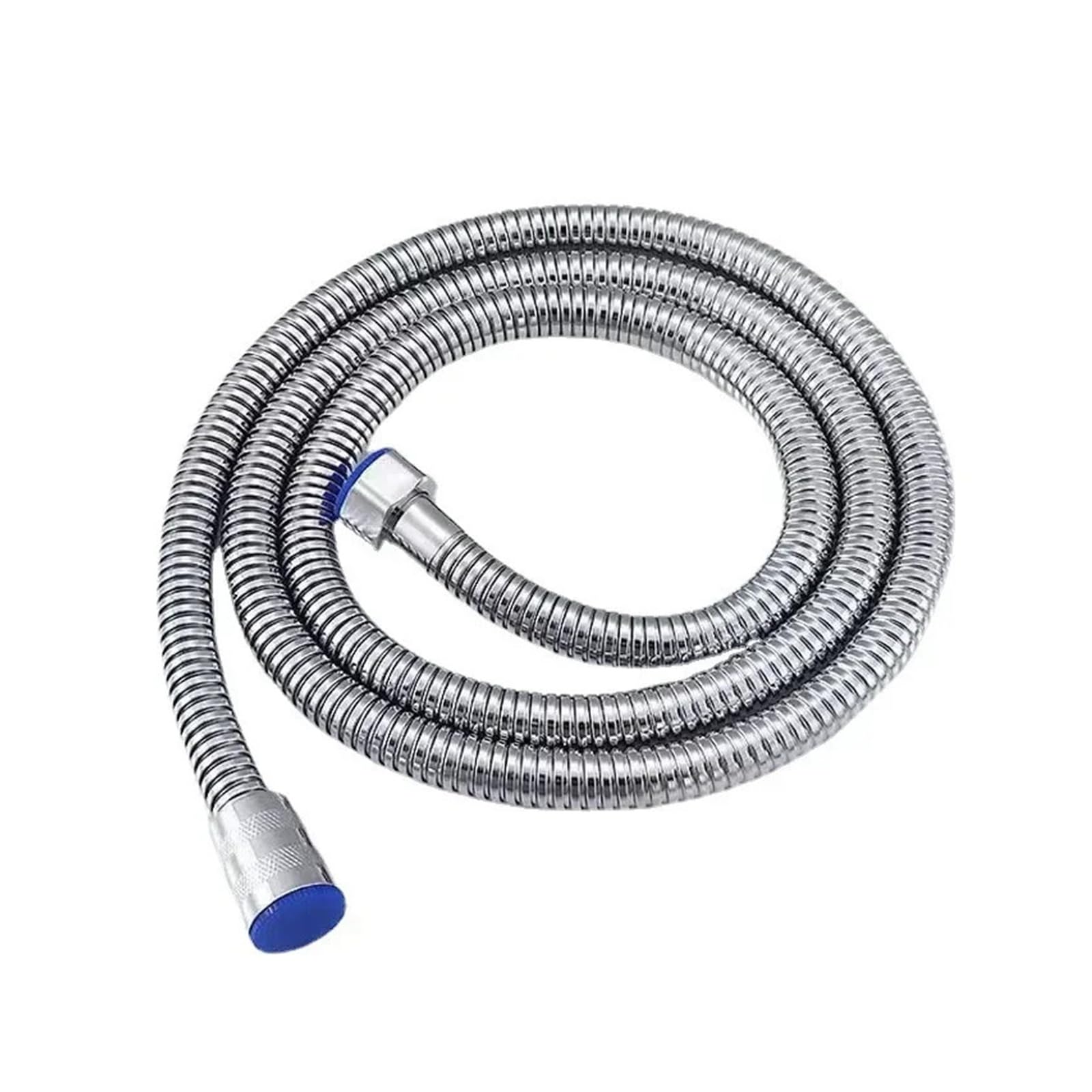 Manguera de jardín de acero inoxidable 304 de alta presión, 1,5 m, flexible, sin torceduras, antioxidante, para uso en exteriores y ducha de baño (plata extensible)