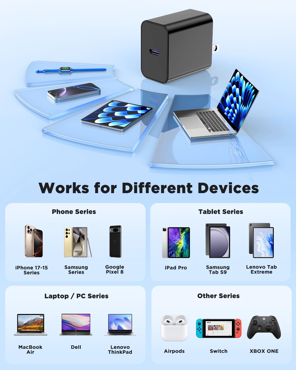 Confezione da 3 caricabatterie super veloci tipo C 3 m, caricabatterie USB C per telefono Android, blocco di ricarica rapida con cavo di ricarica Ertra lungo tipo C per Samsung Galaxy S25/S25 Ultra