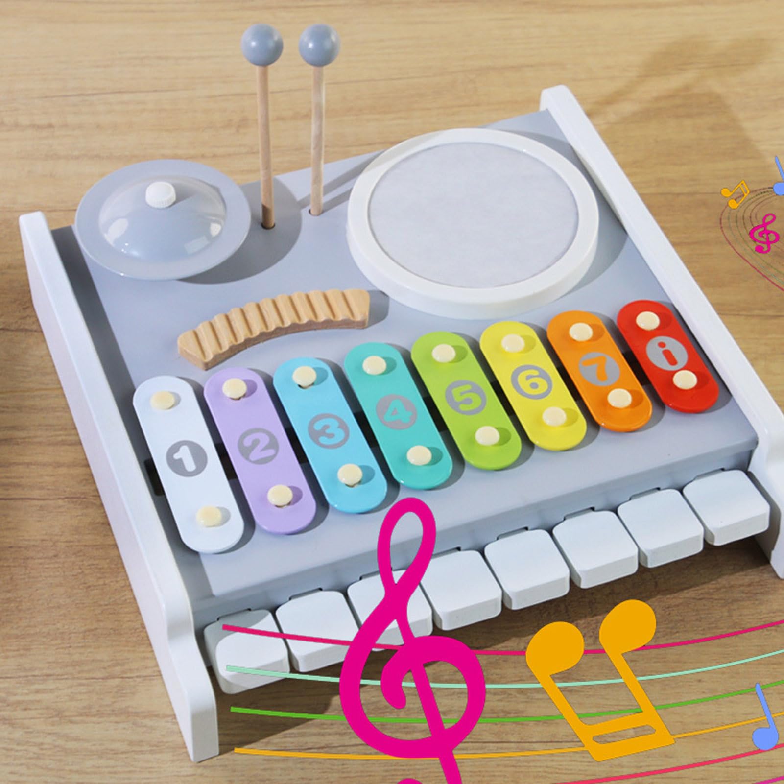 Xylophone Pour Apprentissage Ludique Et Multifonctionnel | Xylophone Instrument d'Apprentissage Pour Garçons Filles Maison Crèche Maternelle Salle De Classe Anniversaire Noël