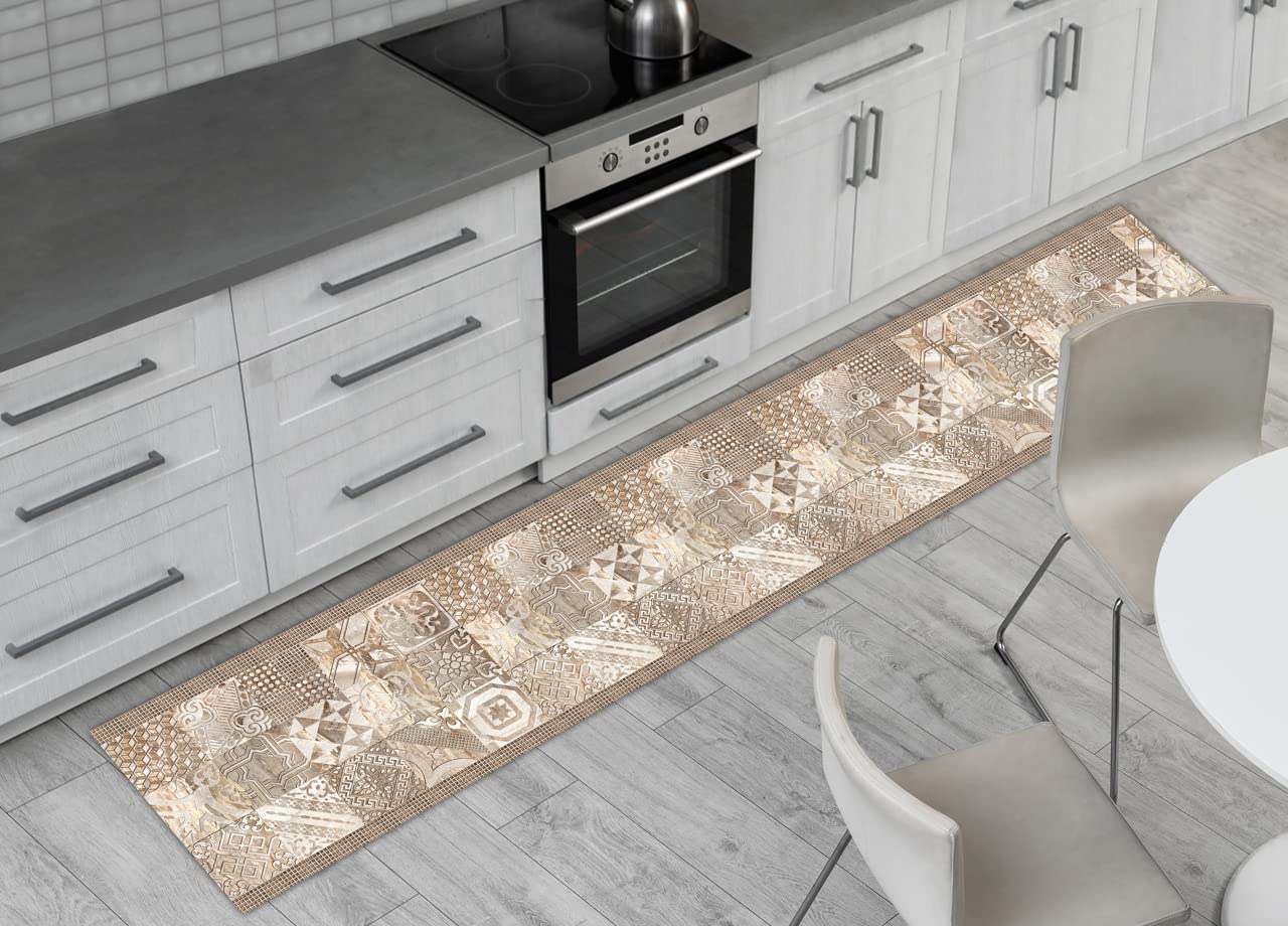 Tappeto Passatoia Cucina Antiscivolo Sottolavello Digitale Disegni Natalizi 50x280 Elfo Neve | Leroy Merlin