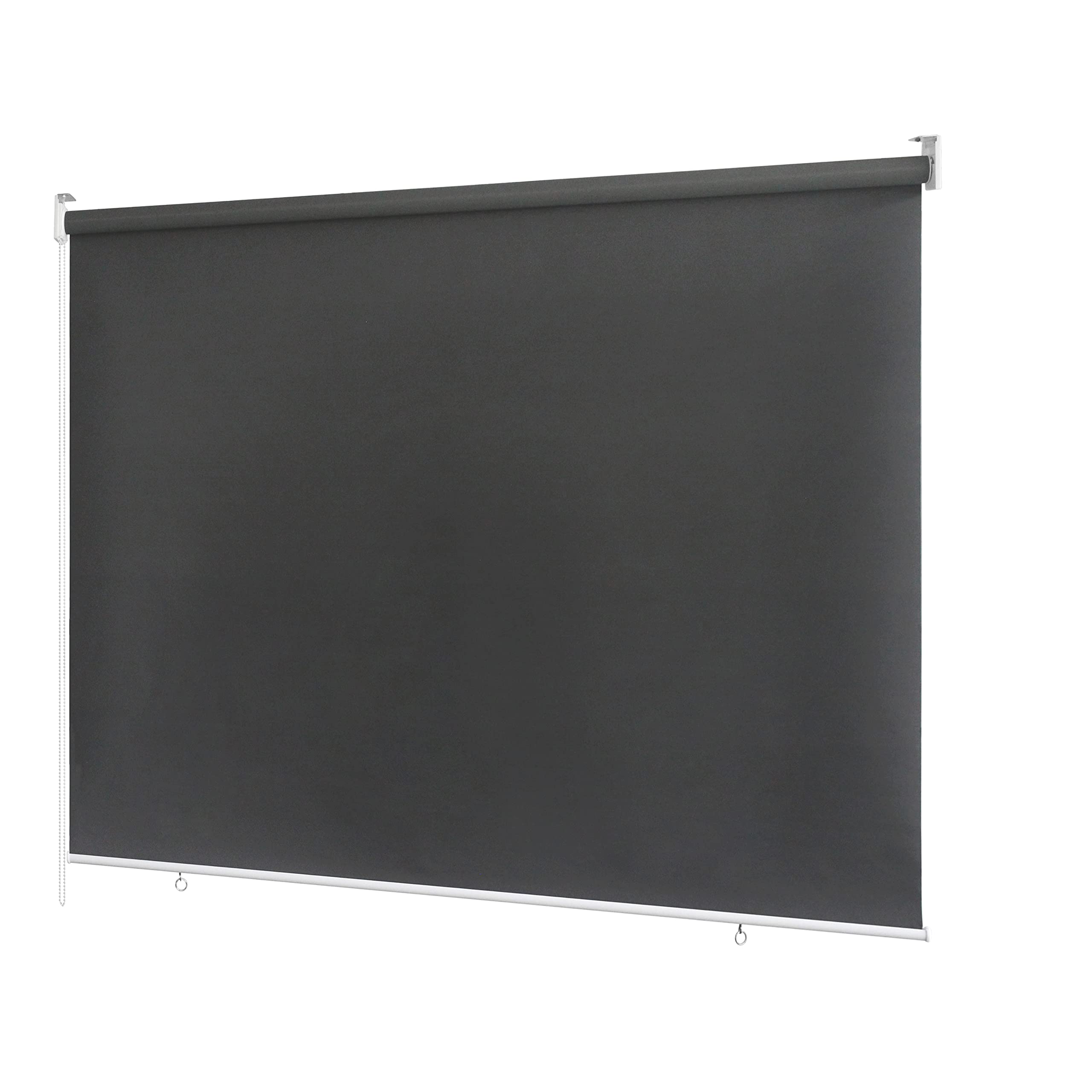 Ventanara® Außenrollo 100% Blickdicht Rollo Senkrechtmarkise Balkonrollo Sichtschutz Rollo Beschattung (140 x 230 cm, Anthrazit)