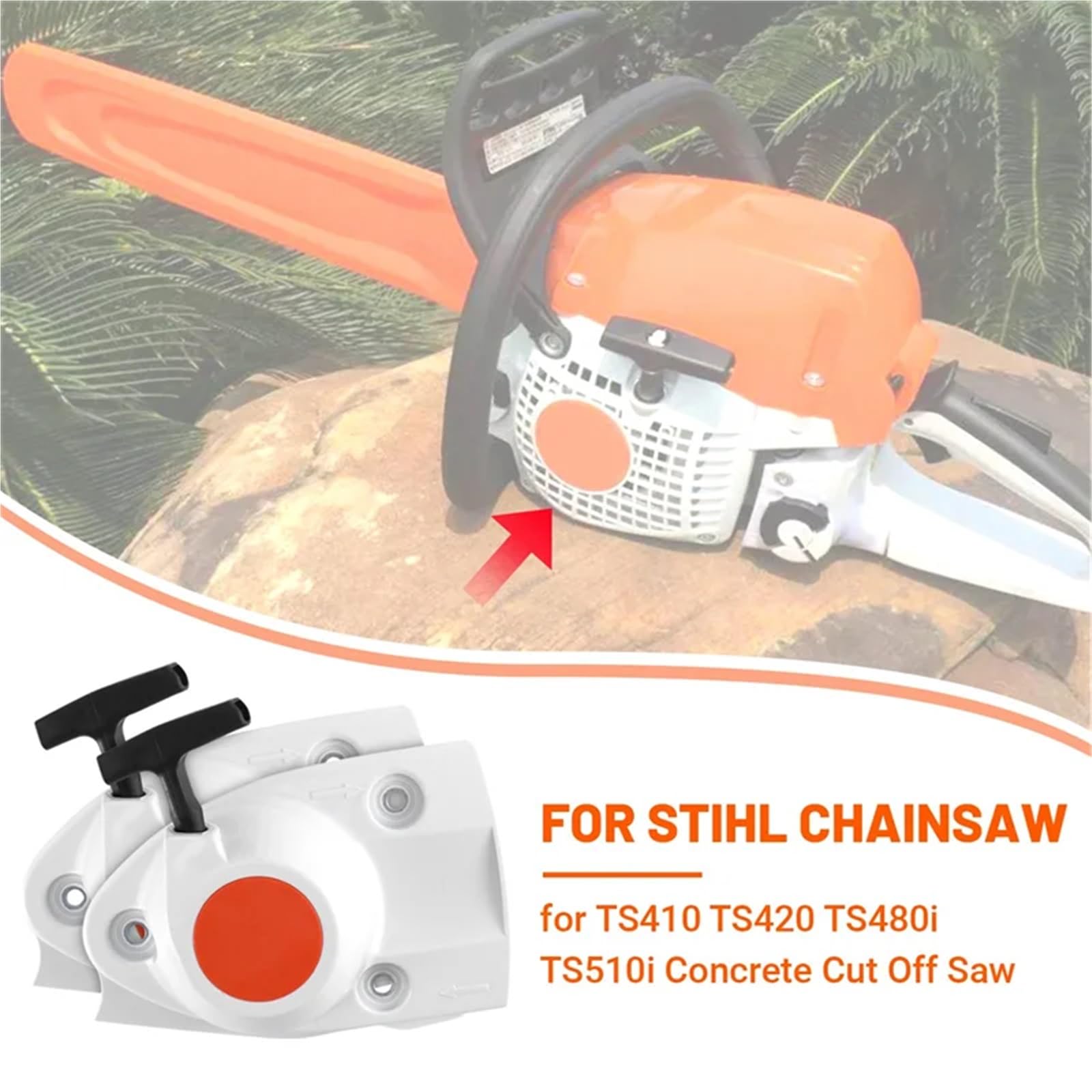 Wymiana rozrusznika kosiarki 2 szt. Zestaw rozrusznika odrzutowego dla piły łańcuchowej dla Stihl Ts410 Ts420 4238-190-0300-abgl