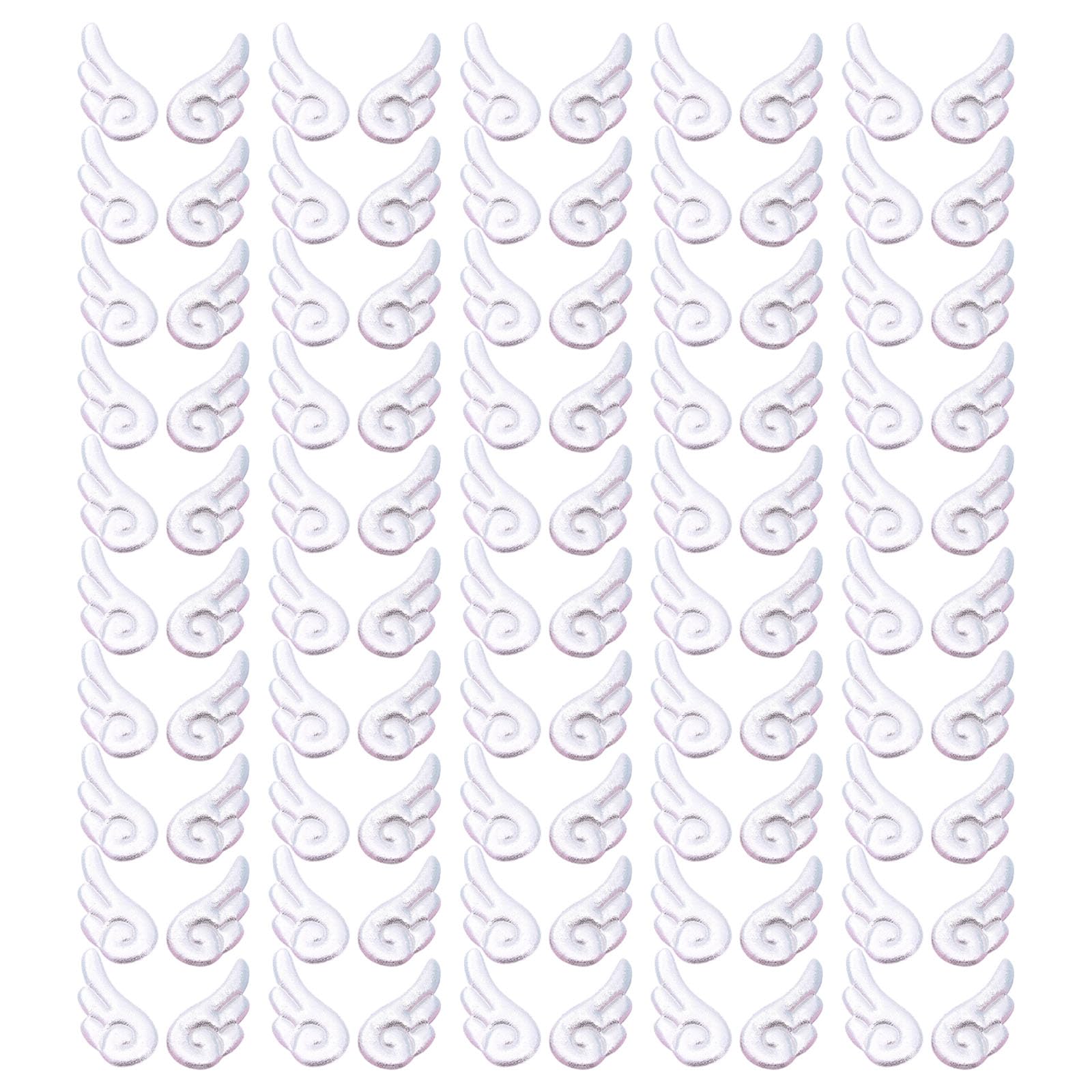 Whoasyst 100Pcs Colorful Fabric Wing Charm Sewing Appliques for Garments Hat Bag Dress Shoe Clothing Clothing Embellishment Costuming Wing Decorations
