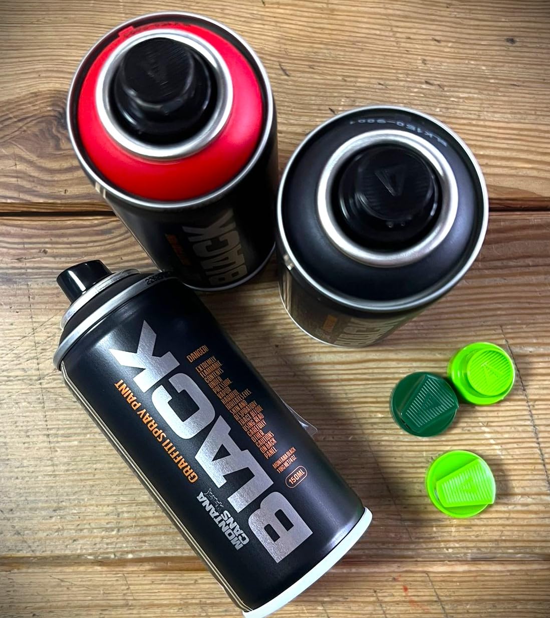 Montana BLACK Pocket Spray Set – 7×150 ml Graffiti Sprühdosen | Hochdeckende Premium-Farben | Schnelltrocknend | Präzise Kontrolle | Für Street Art, DIY & Kunst