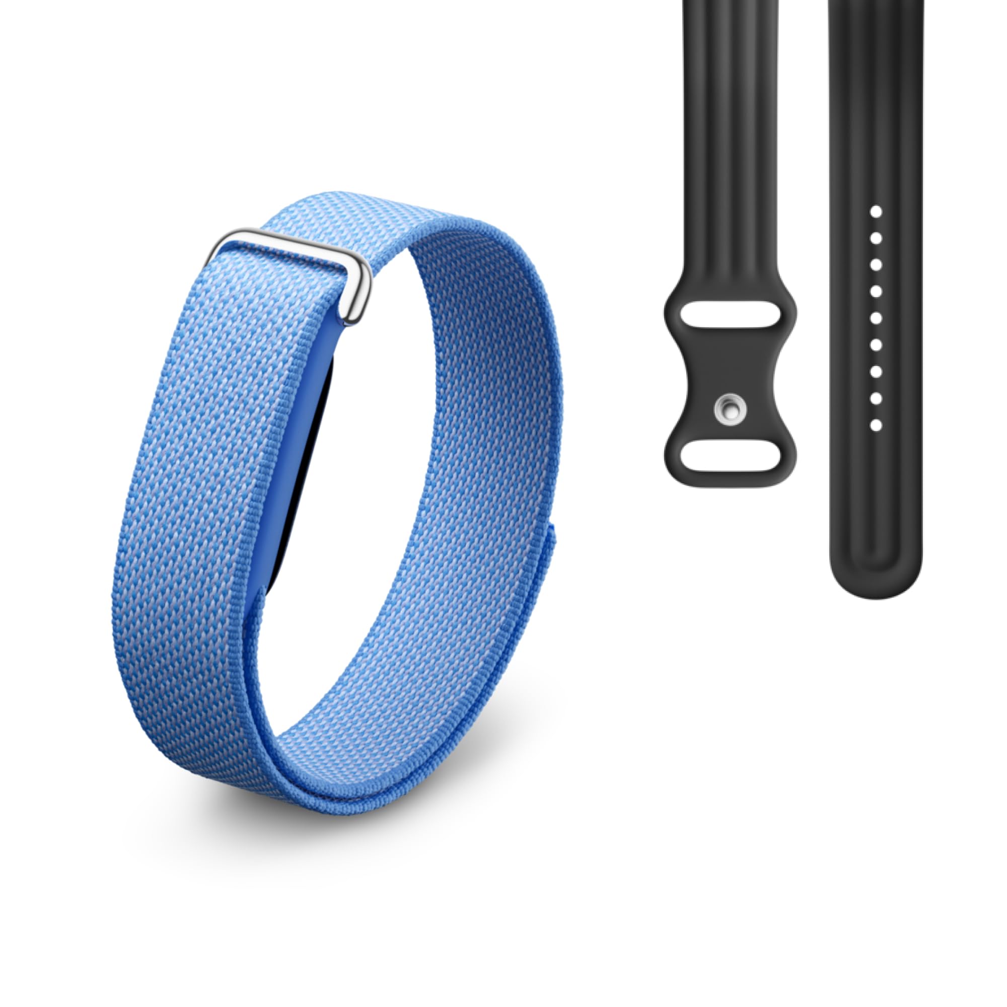 Google Fitbit Air - Activity tracker senza schermo con monitoraggio di fitness - Compatibile con iOS e Android - Viola lavanda + Cinturino sportivo per Fitbit Air - Nero ossidiana, large