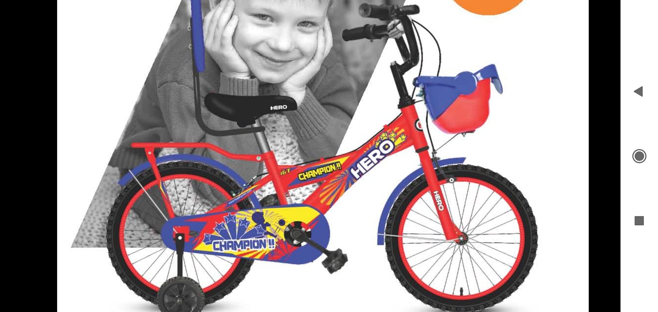 Hero Cycles Kids 16T Champion 11.4 Steel Frame Cycle (Blue/Yellow, 4 to 7 Years) (B084MDV8H5) Amazon Price History, Amazon Price Tracker