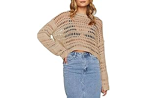 Women's Cropped Knit Sweater: Eye-Catching Y2K Style