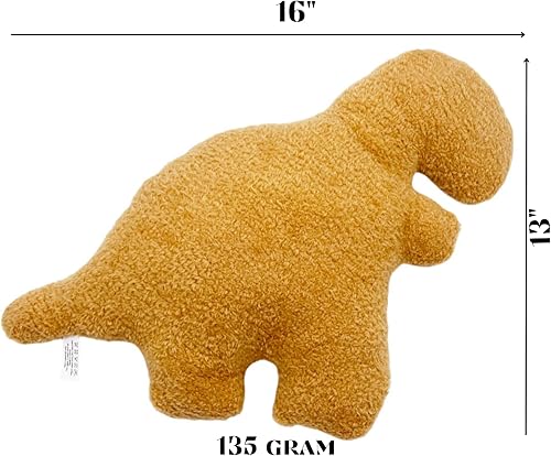 Miniatura 2 de Peluche de pepita de pollo Dino Tyran Rex, almohada de pepita de dinosaurio de 16 pulgadas, almohada de peluche suave para una bonita decoración de