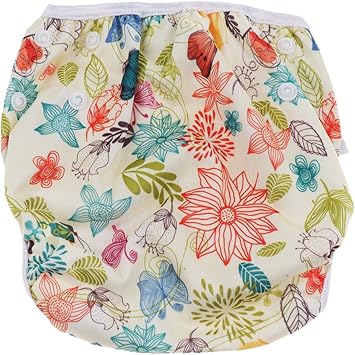 Amazon Co Jp 水遊びパンツ オムツパンツ 布おむつ 赤ちゃん 水着 スイミング 再利用可能 かわいい 花 服 ファッション小物
