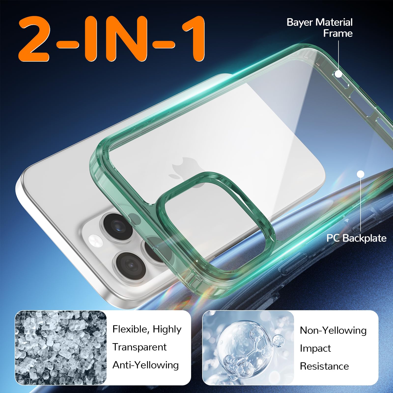 Clear Case for iPhone 15, Ultra Thin, Shockproof TPU Cover, Anti-Yellowing, Crystal Clear, Phone Case for Apple iPhone 15 - Clear — view 232